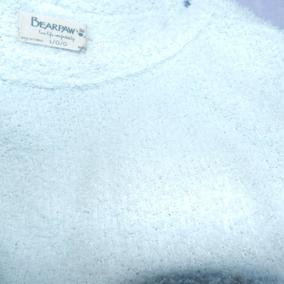 Bearpaw Womens Teddy Bear Pajama Shorts 2-Pc Set super soft Light Blue NWT/NEW - Picture 9 of 15